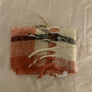 NWT Lauren Conrad Orange Plaid Scarf